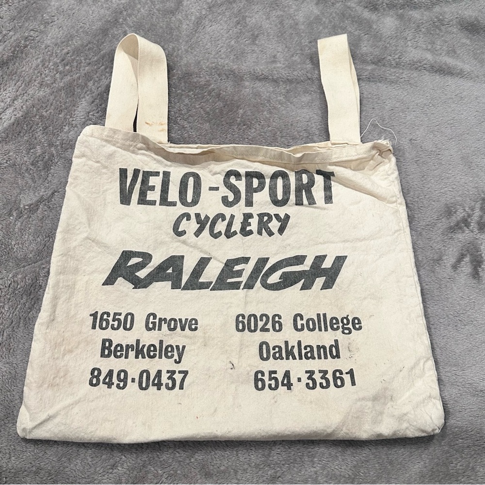 Vintage 70’s Bike Bag Velo-Sport Cyclery Tote Bag